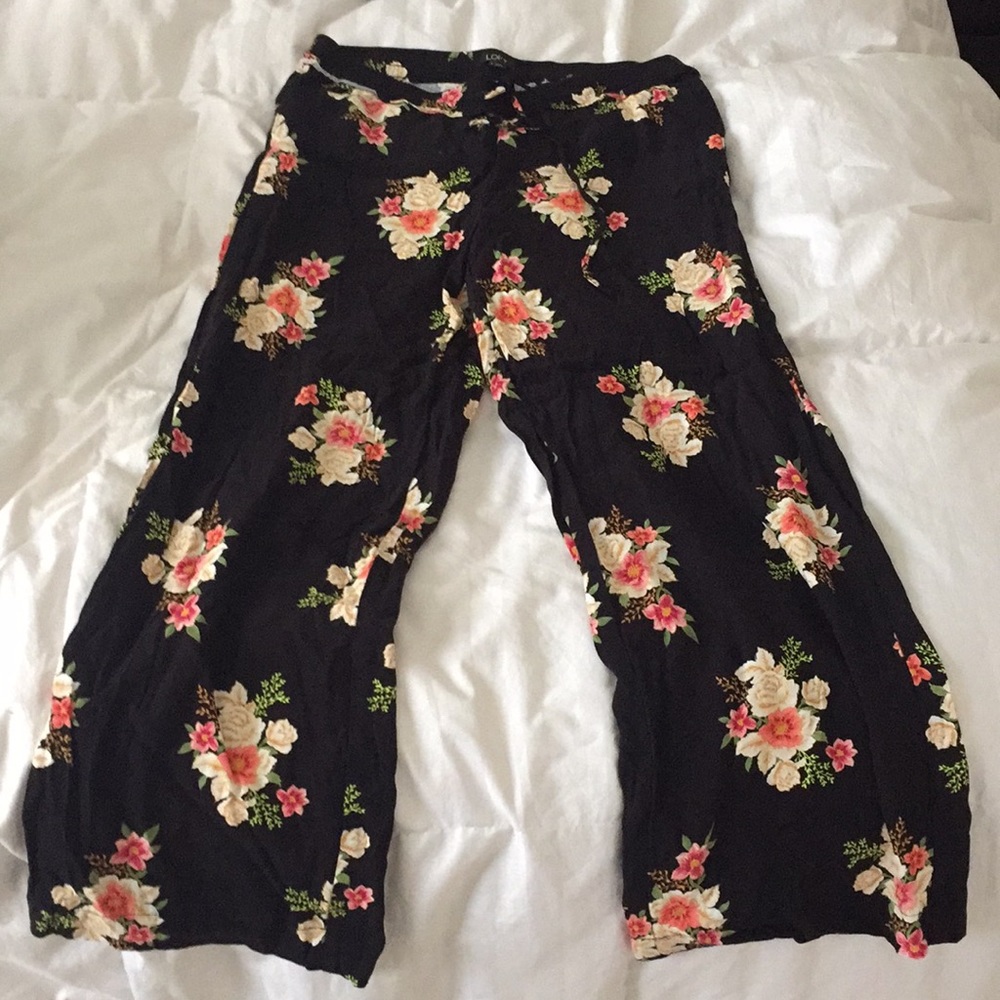 LOFT wide leg floral pants